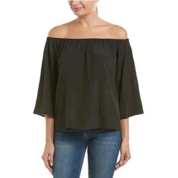 Amanda Uprichard Black Nirvana Blouse L EUC - Picture 1 of 8